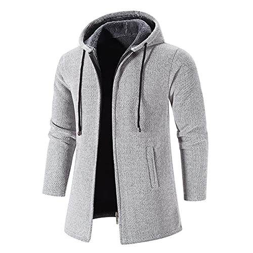 Pullover Herren Rollkragenpullover Strickpulli Sweatshirt Regular Fit Winterpullover Langarmshirt Strickjacke Rollkragen Rollkragenpulli Warme Feinstrick Sweater Strickpullover Freizeit (R06-Grey, XL) von Generic