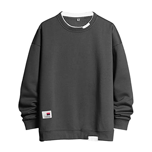 Pullover Herren Sweatshirt Ohne Kapuze Basic Langarmshirt Streetwear Sweater Winterpullover Longsleeve Arbeitspullover Pullover Herren Sweatshirt Ohne Kapuze Basic Langarmshirt Streetwear Sweater Winterpullover Longsleeve Arbeitspullover von Generic