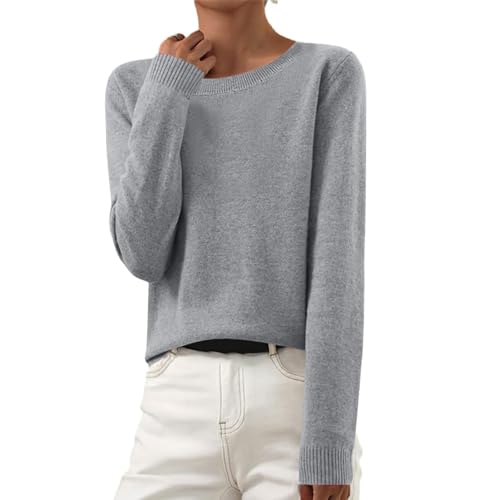 Pullover für Damen Herbst Strickpullover Oversize Einfarbiger DüNne Langarm Pulli Weich Knit Sweater Elegant Warm Winterpullover Kaschmir Cashmere Wollpullover Damenpullover Pullover für Damen Herbst Strickpullover Oversize Einfarbiger DüNne Langarm Pulli Weich Knit Sweater Elegant Warm Winterpullover Kaschmir Cashmere Wollpullover Damenpullover von Generic