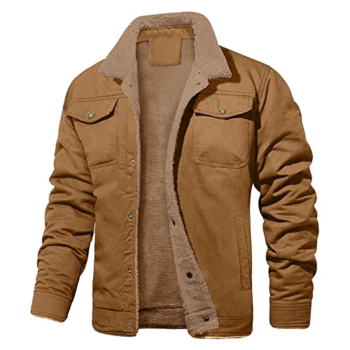 Pulloverjacke mit Knöpfen und Strickjacken mit modischen einfachen Taschen für Herren Anzug Bräutigam, gelb, XX-Large von Generic