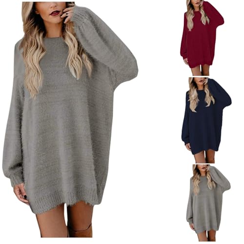 Pulloverkleid Damen Oversize Mode Flauschig Warme Winter Elegant Herbstkleid Longpullover Fashion Longpullover Pullover Winterkleid Komfortabel Rundhals Fleecepullover Knielang Dresses Light Grau S Pulloverkleid Damen Oversize Mode Flauschig Warme Winter Elegant Herbstkleid Longpullover Fashion Longpullover Pullover Winterkleid Komfortabel Rundhals Fleecepullover Knielang Dresses Light Grau S von Generic