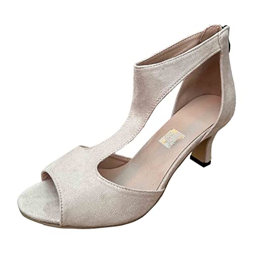 Pumps Damen Schwarz Mit Riemchen Blockabsatz Sandaletten Mit Absatz Peep Toe High Heel Sandalen Mit Reißverschluss Mode Elegant Stiletto High Heels Flache Schuhe T-Riemen Schuhe Pumps Damen Schwarz Mit Riemchen Blockabsatz Sandaletten Mit Absatz Peep Toe High Heel Sandalen Mit Reißverschluss Mode Elegant Stiletto High Heels Flache Schuhe T-Riemen Schuhe von Generic