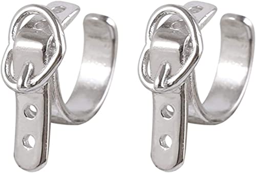 Punk Love Heart Belt Design Ear Cuff Helix Knorpel Clip On Ohrringe ohne Piercing Ohrringe für Frauen geeignet für empfindliche Ohren von Generic