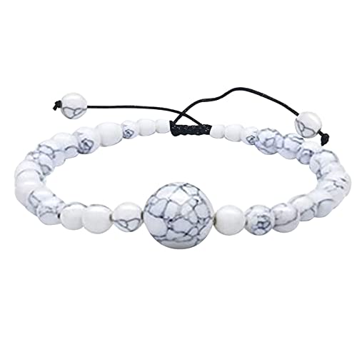 Punkkette Herzen Damen Modeschmuck Vulkanstein-Armband Männer Damen verstellbares Drainage-Armband Fußkettchen-Armband Chakra-Energieschutz-Geschenk Charm- Mädchen Armband Armkettchen (D, One Size) von Generic