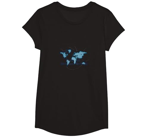 Punkt für Punkt verbinden wir die Welt T-Shirt, Girls, Schwarz, XS Punkt für Punkt verbinden wir die Welt T-Shirt, Girls, Schwarz, XS von Generic