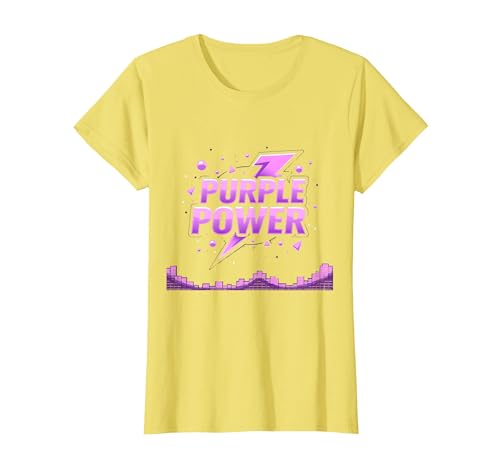 Purple Power: Energetic Boys Superhero Statement T-Shirt, Damen, Gelb, XS Purple Power: Energetic Boys Superhero Statement T-Shirt, Damen, Gelb, XS von Generic