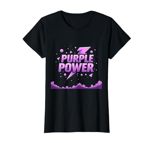 Purple Power: Energetic Boys Superhero Statement T-Shirt, Damen, Schwarz, XS Purple Power: Energetic Boys Superhero Statement T-Shirt, Damen, Schwarz, XS von Generic