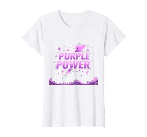 Purple Power: Energetic Boys Superhero Statement T-Shirt, Damen, Weiß, XS Purple Power: Energetic Boys Superhero Statement T-Shirt, Damen, Weiß, XS von Generic