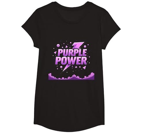 Purple Power: Energetic Boys Superhero Statement T-Shirt, Girls, Schwarz, XS Purple Power: Energetic Boys Superhero Statement T-Shirt, Girls, Schwarz, XS von Generic