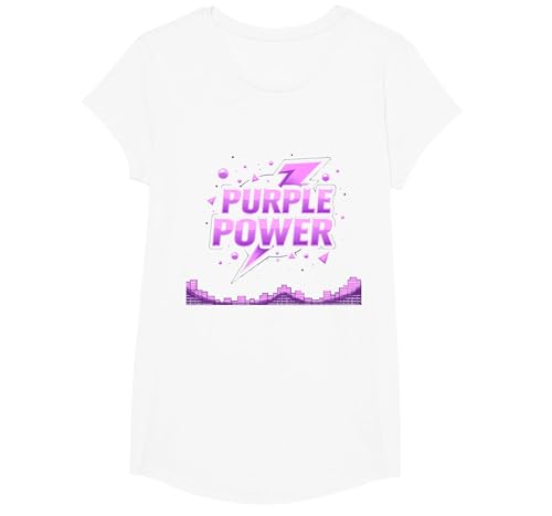 Purple Power: Energetic Boys Superhero Statement T-Shirt, Girls, Weiß, XS Purple Power: Energetic Boys Superhero Statement T-Shirt, Girls, Weiß, XS von Generic