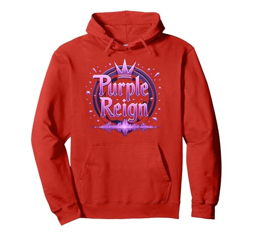 Purple Reign: Königliches Abenteuer für Jungen Pullover Hoodie, Unisex für Erwachsene, Rot, L von Generic