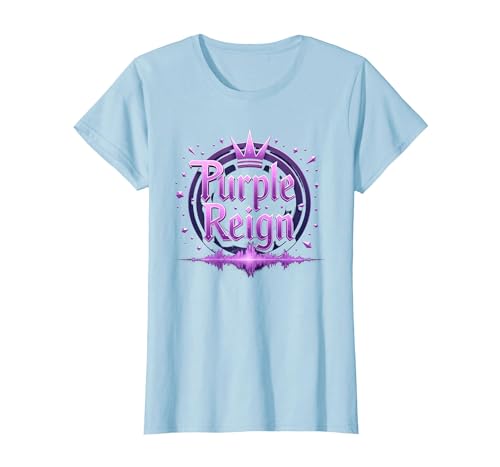 Purple Reign: Königliches Abenteuer für Jungen T-Shirt, Damen, Himmelblau, XS von Generic