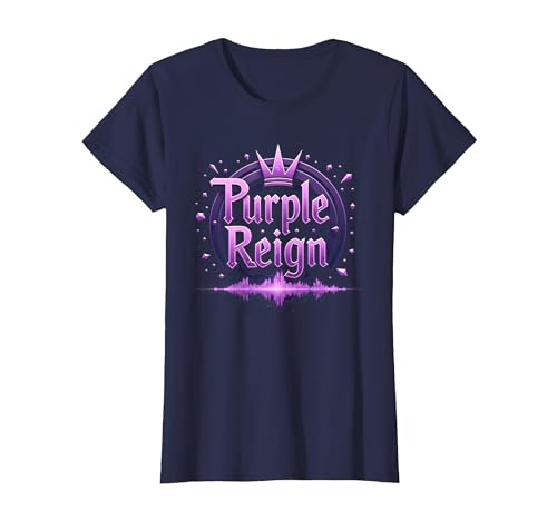 Purple Reign: Königliches Abenteuer für Jungen T-Shirt, Damen, Marineblau, XS von Generic