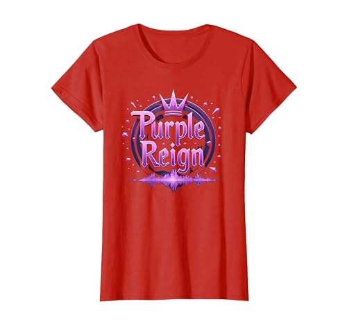 Purple Reign: Königliches Abenteuer für Jungen T-Shirt, Damen, Rot, XS Purple Reign: Königliches Abenteuer für Jungen T-Shirt, Damen, Rot, XS von Generic