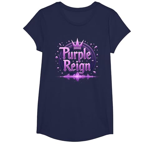 Purple Reign: Königliches Abenteuer für Jungen T-Shirt, Girls, Marineblau, XS von Generic