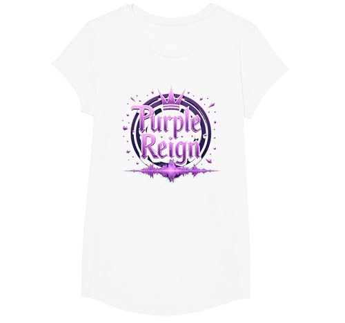 Purple Reign: Königliches Abenteuer für Jungen T-Shirt, Girls, Weiß, XS von Generic