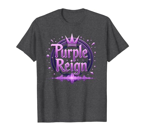 Purple Reign: Königliches Abenteuer für Jungen T-Shirt, Herren, Anthrazit Meliert, 3XL von Generic