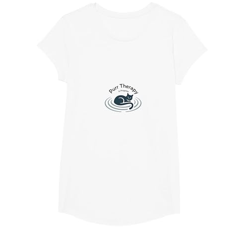 Purr Therapy in Progress: Gemütliche Katzenentspannung T-Shirt, Girls, Weiß, XS Purr Therapy in Progress: Gemütliche Katzenentspannung T-Shirt, Girls, Weiß, XS von Generic