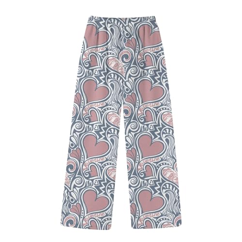 Pyjama Y2K Hose Schlafanzughose Damen Lang Hosen Flanell Pyjamahose Bequeme Anime Cartoon Schlafhose Kawaii Warm Kuschelhose,B Hellblau,3XL von Generic
