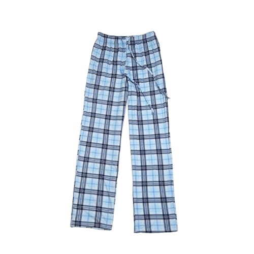 Pyjamahose Damen Lang, Schlafanzughose Karierte Damen, Schlafhose Pyjama Hosen Kariert Yogahose Weich Lounge Pants Frauen Winter Karo Hose Haushose Relaxhose Freizeithose mit Taschen und Kordelzug von Generic