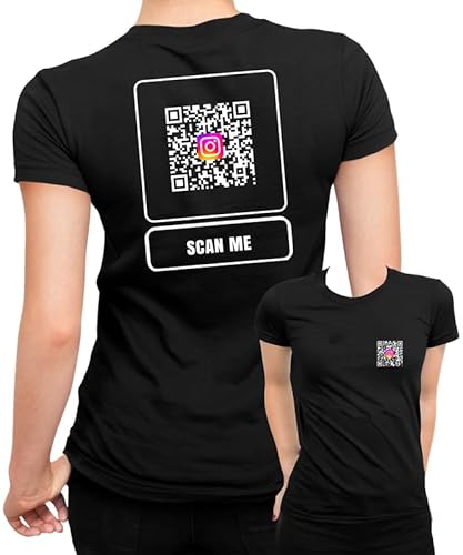 QR-Code Shirt/Hoodie/Sweatshirt – Insta Scan Scialmedia - erhöhe Deine Follower mit einem schnellen Personalisierten Instagram QR Scan. Kleiner Scan vorne Frauen Damen T-Shirt von Generic