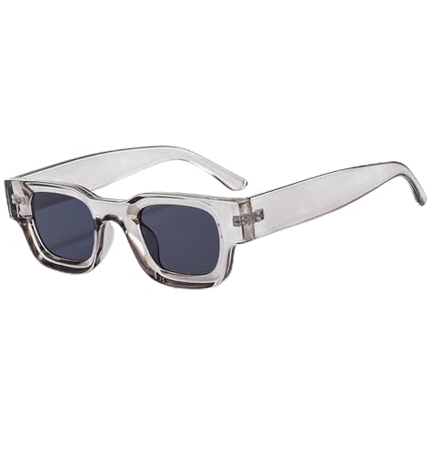Quadratische Herren-Sonnenbrille For Den Urlaub Im Freien, Kleine Pendler-Sonnenbrille For Damen(Gray) von Generic
