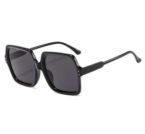 Quadratische Sonnenbrille Mit Großem Rahmen For Herren, Outdoor-Urlaub, Damen-Sport-Sonnenbrille(Black) von Generic