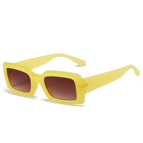 Quadratische Sonnenbrille Mit Kleinem Rahmen For Herren Und Damen, For Den Außenbereich, For Fahrer Und Pendler(Yellow) von Generic