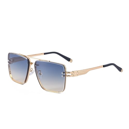 Quadratische Sonnenbrille für Männer, übergroße Sonnenbrille, Damen, Retro-Brille, Vintage-Stil 255309 von Generic