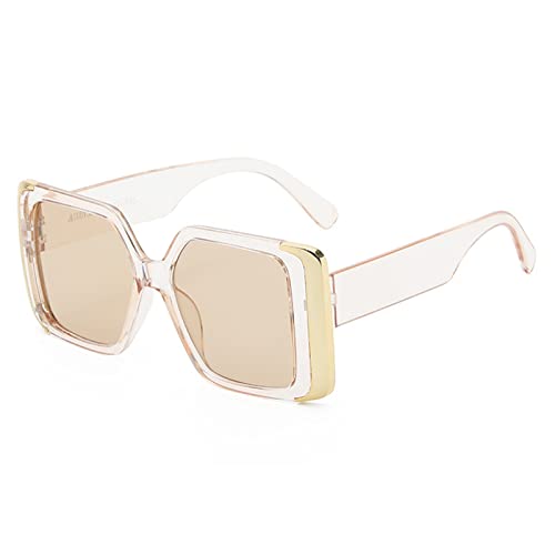 Quadratische Sonnenbrille mit kleinem Rahmen for Männer und Frauen im Freien, Urlaub, UV400, Fahren, Retro, Pendler-Sonnenbrille, Geschenk (Color : D, Size : 1) von Generic