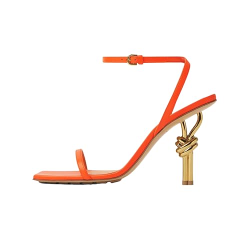 Quadratische Spitze Offene Spitze Knöchelriemen Rückenfrei Mittlere Stiletto Fersen Frauen Sommer Sandalen Elegant Bequem Leicht Party Hochzeit Schuhe,Orange,36 EU Quadratische Spitze Offene Spitze Knöchelriemen Rückenfrei Mittlere Stiletto Fersen Frauen Sommer Sandalen Elegant Bequem Leicht Party Hochzeit Schuhe,Orange,36 EU von Generic