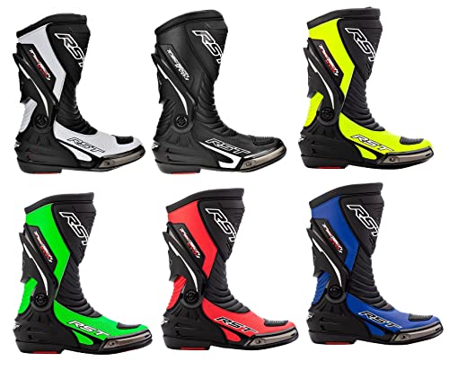 RST TRACTECH EVO III SPORT CE MENS BOOTS 2101 Motorcycle Motorbike Adult Sports Quad ATV On-Road Track Racing Touring Armour Boots - White Black - 8 UK von Generic