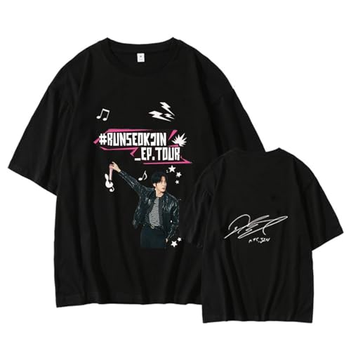 RUNSEOKJIN_EP.Tour Merch T-Shirt Unisex Konzert Support Print T-Shirt for Fans(Black-1,XL) von Generic