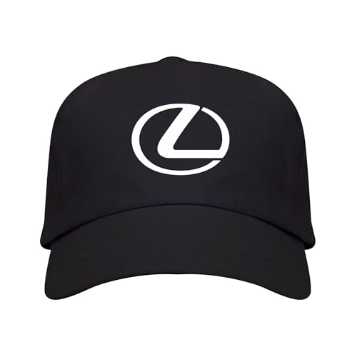 Racing Lexus Herren-Kappe mit Emblem-Logo, Schwarz, 100 % Baumwolle mit hoher Dichte (340 g/m²), Schwarz , One size von Generic