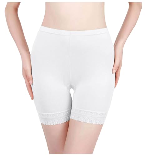 Radlerhose Damen Kurz für Kleid Unterhose Unter Rock Kurze Hose mit Spitze Anti Scheuern Unterwäsche Sicherheit Shorts Miederhose Unterkleid Weichem Panties Leggings mit Anti-Rutsch Spitzenbesatz von Generic