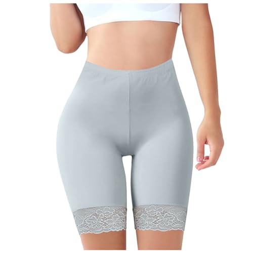 Radlerhose Damen kurz mit Spitze, Lange Unterhose Damen Boxershorts, Kurze Leggings Hose unter Kleid Unterziehhose von Generic