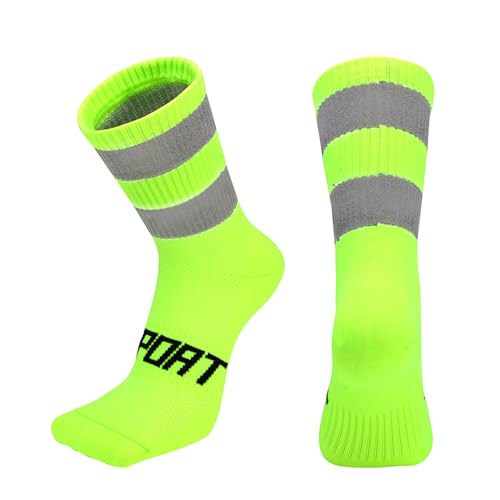 Radsocken Reflektierende Socken Radfahren Fahrradsocken Herren Neuheit Nacht Radfahren Reflektierende Socken Sport Socken, Gn, 46 von Generic