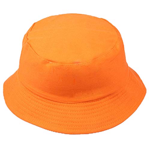 Rain Hat Damen Hut Schwarz Unisex im freien Fischer Schutz Herrenmütze Wilde Frauen Hut Sun Baseballmütze Sonnenhut Jungen Fischerhut Fischerhut Kind (Orange, One Size) von Generic