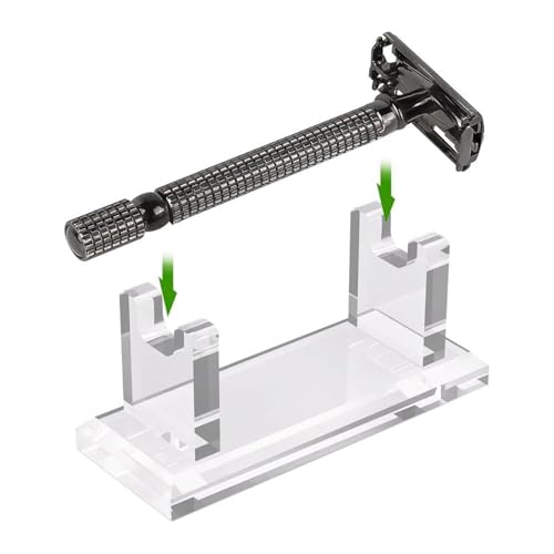 Rasierständer – Horizontaler Rasiererhalter Für Das Badezimmer, Rutschfester Acrylboden-Organizer | Rasierzubehör Für Männer, Friseur, Vater, Reisen, Dusche, Schminktisch, Badezimmer-Aufbewahrung von Generic