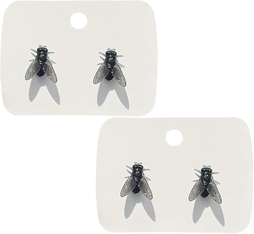 Realistische Fliegenohrringe, schelmische, tierähnliche Ohrringe, einzigartiges Design, ein lustiges und originelles abstraktes Geschenk von Generic
