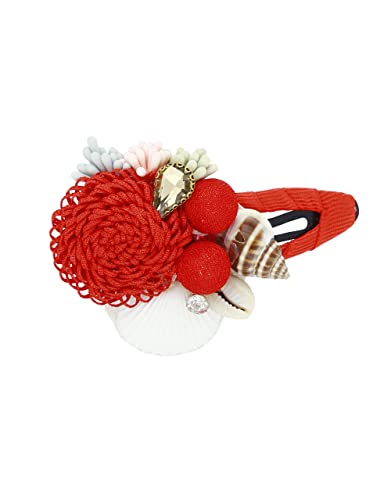 Red Color Designer Seitenclip für Frauen | Große Haarspangen Pins | Mode Haar-Accessoires von Indian Collectible, Ohne Edelstein. von Generic