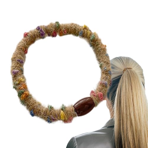 Regenbogen Haarband - Braut Haargummi für Damen, Plüsch Haarband Bunte Punkte Muster Haarband Herbst/Winter Wald Stil Handtuch Ring von Generic