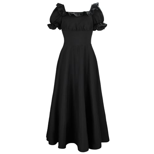 Regency Kleider Damen Empire Taille Viktorianisches Ballkleid Regency Kleid aus dem 19. Jahrhundert Partys Gothic Dress Gothic Kleid Vintage Kleidung Mode von Generic