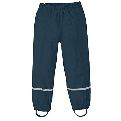 Regenhose Kinder Outdoor Regenhose wasserdichte und Winddichte Schlammhose Für Mädchen Jungen Teenager elastische Gürtelhose 2-14 Jahre (X-00-Dark Blue, 7-9 Years) von Generic