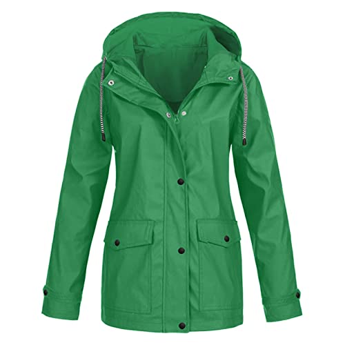 Regenjacke Damen Wasserdicht Atmungsaktiv Regenmantel Fahrrad Damen Winddicht Leichte Regenjacke Damen Sommer Regenbekleidung für Radfahrer,Camping,Outdoor Trekking, Damen Regenmantel Wandern von Generic