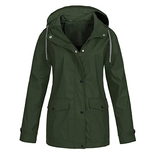 Regenjacke Damen Wasserdicht Atmungsaktiv Regenmantel Fahrrad Damen Winddicht Leichte Regenjacke Damen Sommer Regenbekleidung für Radfahrer,Camping,Outdoor Trekking, Damen Regenmantel Wandern von Generic