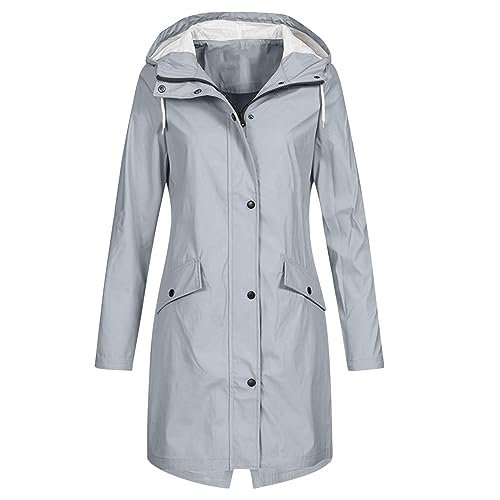 Regenjacke Damen Wasserdicht Winddichter Regenmantel mit Kapuze Atmungsaktiv Leichte Regenparka Wandern Große Größen Fahrrad Windjacke Übergangsjacke Trenchcoat Regenjacke Damen Wasserdicht Winddichter Regenmantel mit Kapuze Atmungsaktiv Leichte Regenparka Wandern Große Größen Fahrrad Windjacke Übergangsjacke Trenchcoat von Generic