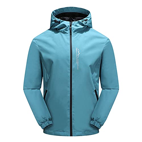 Regenjacke für Herren Wasserdicht dünne Outdoor Jacke Fahrrad Rain Windbreaker Windjacke Camping Outdoor Zusammenrollbare Wasserdichte Regenjacke Hellblau XXL Regenjacke für Herren Wasserdicht dünne Outdoor Jacke Fahrrad Rain Windbreaker Windjacke Camping Outdoor Zusammenrollbare Wasserdichte Regenjacke Hellblau XXL von Generic