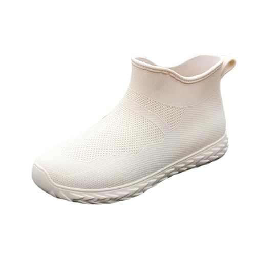 Regenschuhe Damen Halbhoch Gummistiefel Damen Wasserdicht Weitschaft wasserdichte Schwarz Regenstiefel rutschfest Schwarz Barfuß Bunt Regenschuhe Breit Wasserdicht von Generic