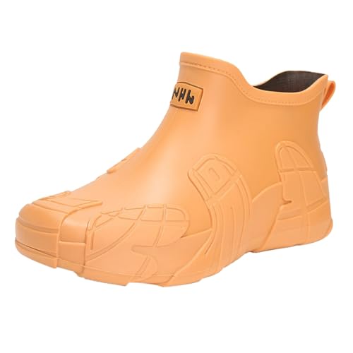 Regenschuhe Damen Wasserdicht Weitschaft Extra Weit Gummischuhe Rain Boots Wasserdicht Stiefeletten Schlupfstiefel Gummistiefeletten Wasserdichte Schuhe Kurz Gummischuhe von Generic